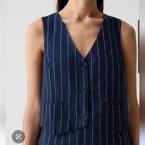 GAP Linen Cotton Vest MTall